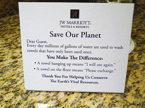 earth smart cards hotel reuse linen|Reusing Hotel Towels: Essential Answer .